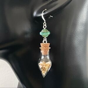 2/$29 Handmade Sandy Beach Teardrop Earrings 2.5” Minimalist Boho Mod